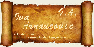 Iva Arnautović vizit kartica